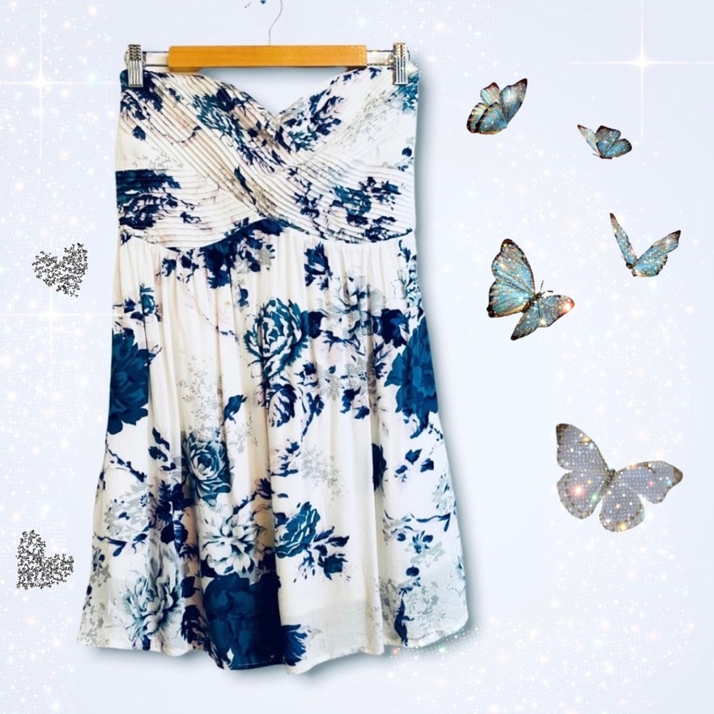 🦋 floral strapless dress 🦋